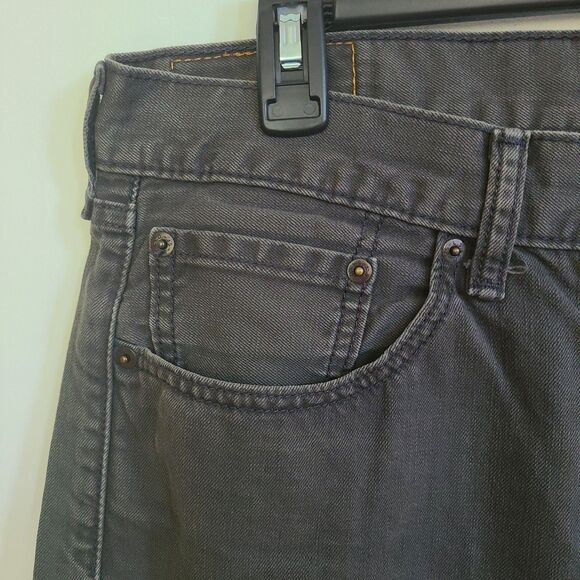 Men's Levi's 505 Regular Fit Straight Leg Jeans - 33 x 34 - Classic Gray Denim - Picture 6 of 10